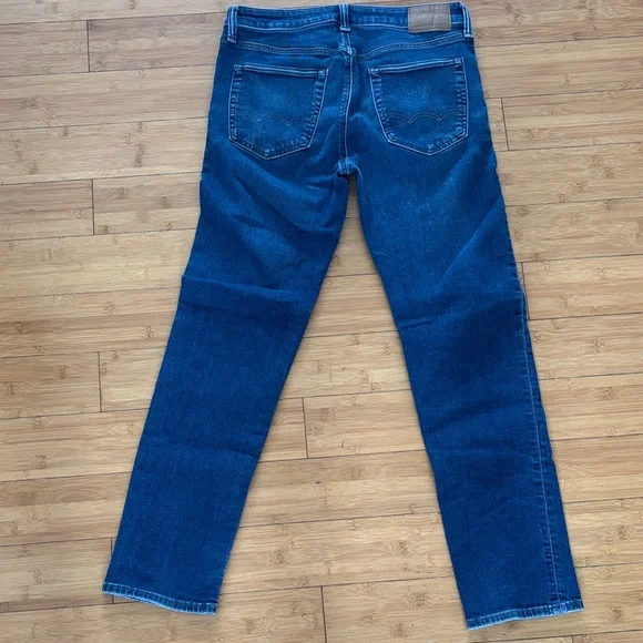 American Eagle Outfitters Men's Dark Blue Slim Straight Jeans 32x32 Airflex+ - Picture 6 of 7